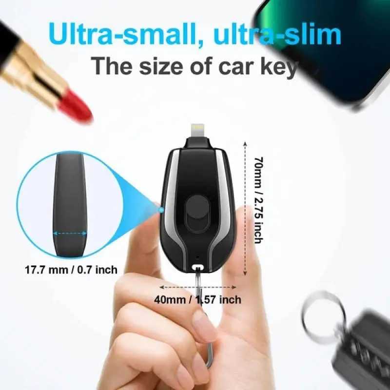 Emergency Portable Keychain Charger (Lightning Cable)